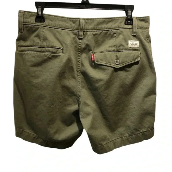 Levi’s Big E Red Tab XX Chino Shorts Women’s 31x6 Army Green Pockets - Picture 2 of 10
